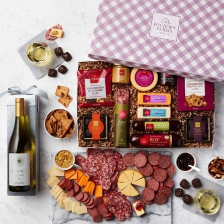 Premium Charcuterie & Chocolate Gift Box with Wine | Hickory Farms