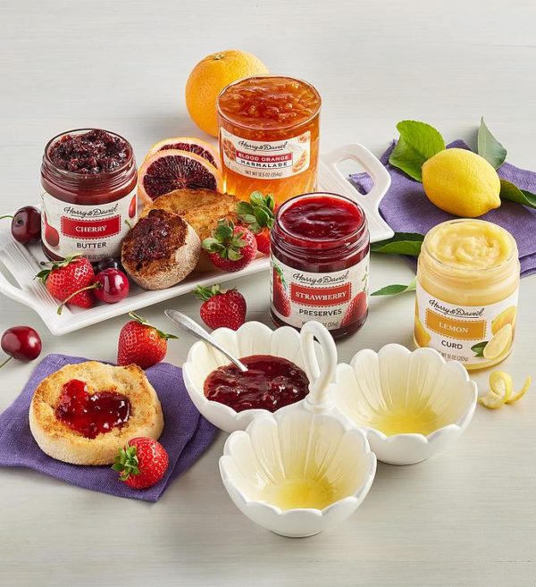 Preserves And Butters With Spring Serving Bowl, Preserves Sweet Toppings by Harry & David