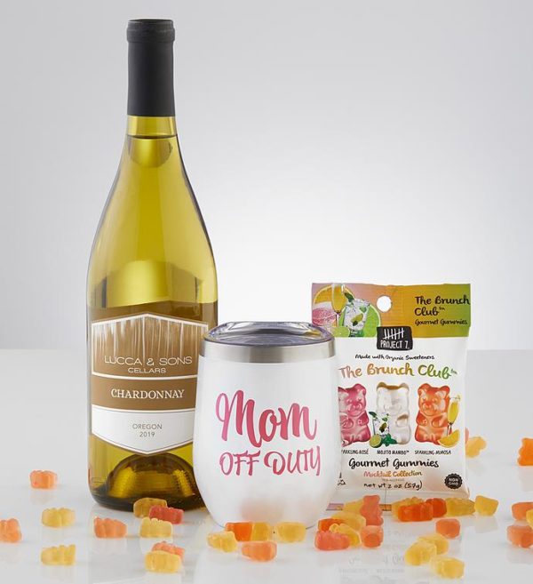 Sippable™ Mom Off Duty With Wine, Assorted Foods, Gifts by Harry & David