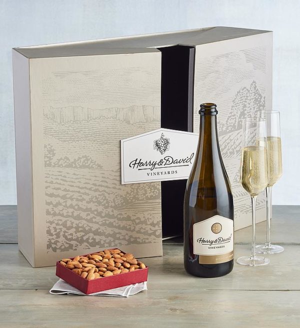 Sparkling White Wine With Glasses Gift Set, Wine Beer, Gifts by Harry & David