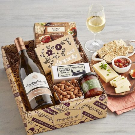 Sympathy White Wine Gift Box, Assorted Foods, Gifts by Harry & David