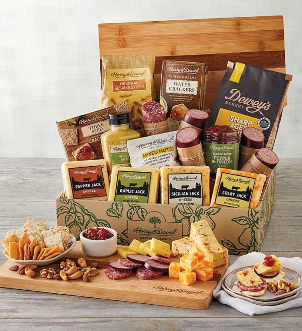 Ultimate Meat And Cheese Gift Box With Bamboo Board, Assorted Foods, Gifts by Harry & David