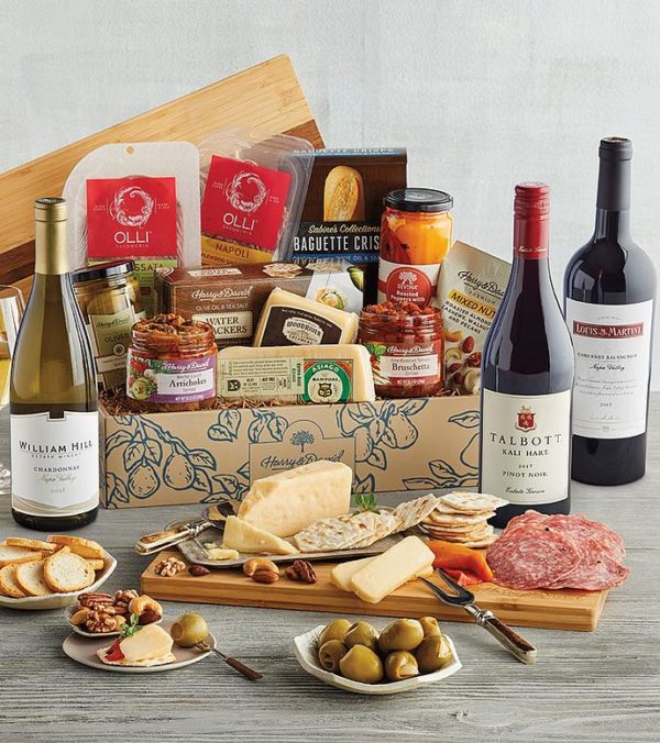 Vintner's Choice Deluxe Antipasto Assortment With Wine, Assorted Foods, Cheese by Harry & David