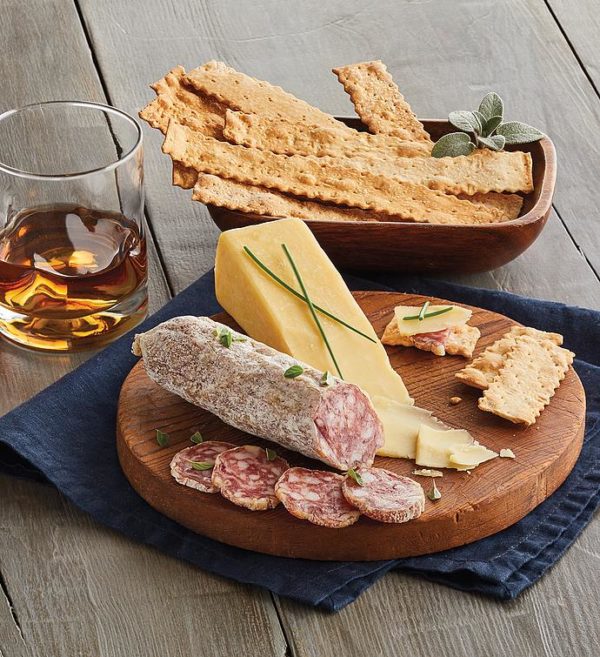 Whiskey-Infused Salami And Cheese Pairing, Assorted Foods by Harry & David