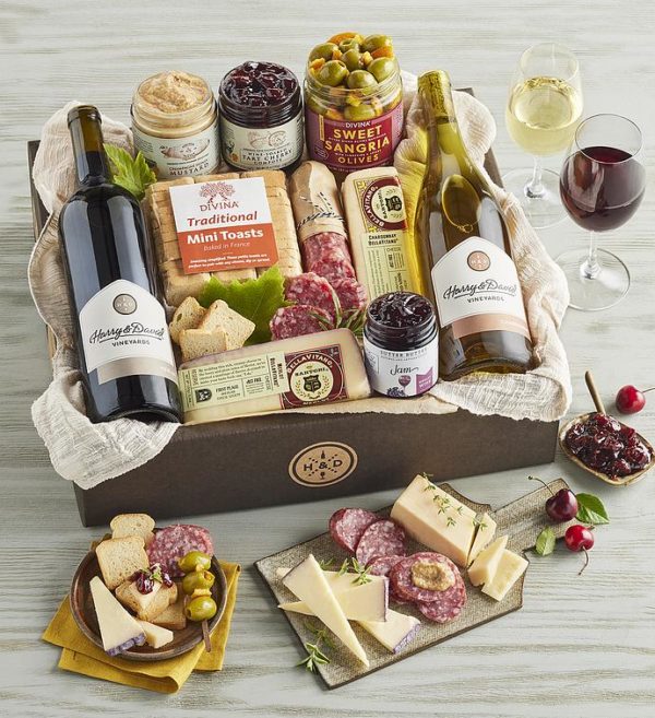 Wine-Infused Antipasto Assortment With Wine - 2 Bottles, Cheese by Harry & David