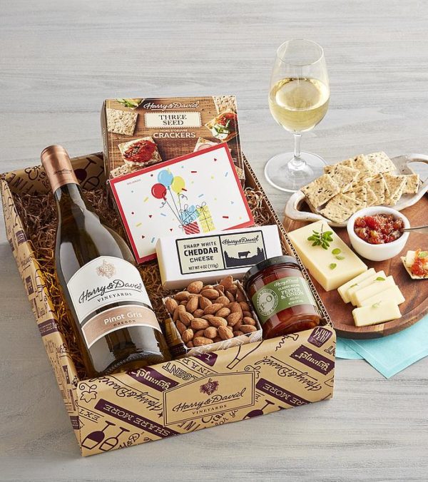 Birthday White Wine Box, Assorted Foods by Harry & David