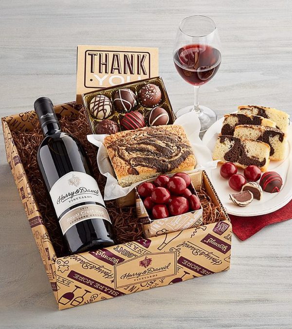 Thank You Red Wine Gift Box, Assorted Foods, Gifts by Harry & David