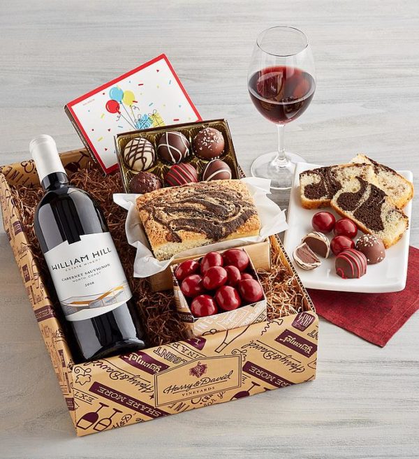 Vintner's Choice Birthday Red Wine Box, Assorted Foods, Chocolates & Sweets by Harry & David