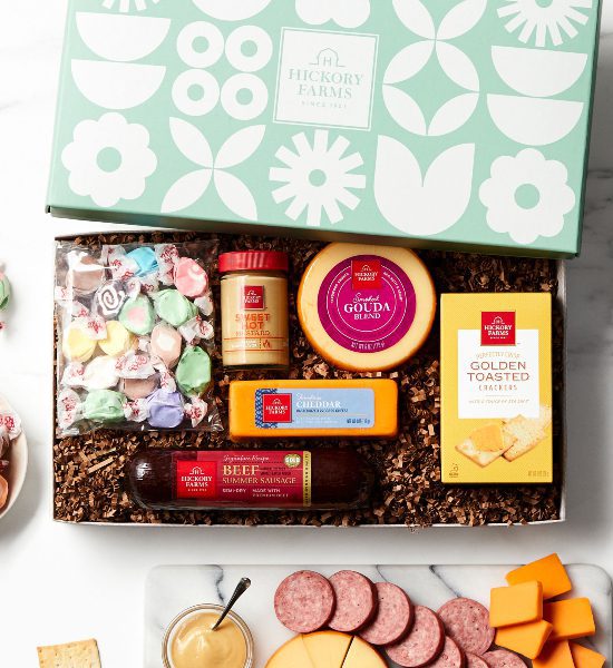 Cheerful Spring Buds & Blooms Hickory Farms Gift Basket