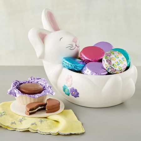 Bunny Candy Dish With Treats, Assorted Foods, Serveware by Harry & David