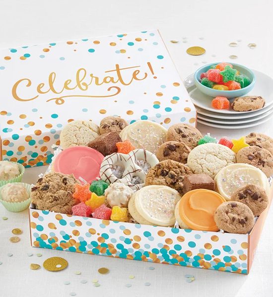 Buttercream Frosted Celebration Party Cookies Gift Basket Giveaway