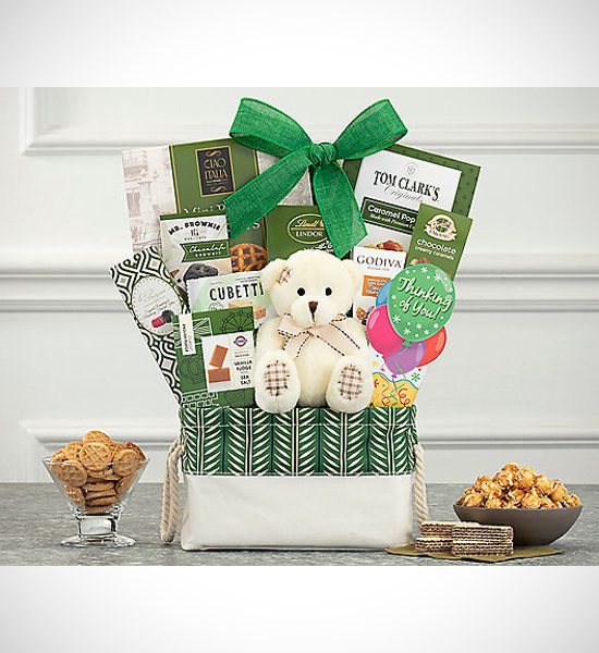 Godiva Bear Hugs Thinking of You Gift Basket