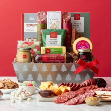 Cheerful Peppermint Pretzels Hickory Farms Holiday Gift Basket