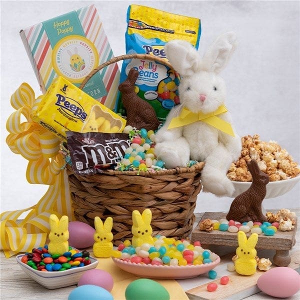M&Ms Easter Classic Stuffed Bunny Gourmet Gift Basket