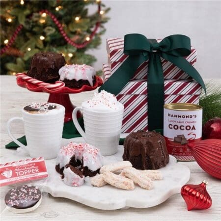 Cocoa and Sweet Bundt Treats Gift Tower