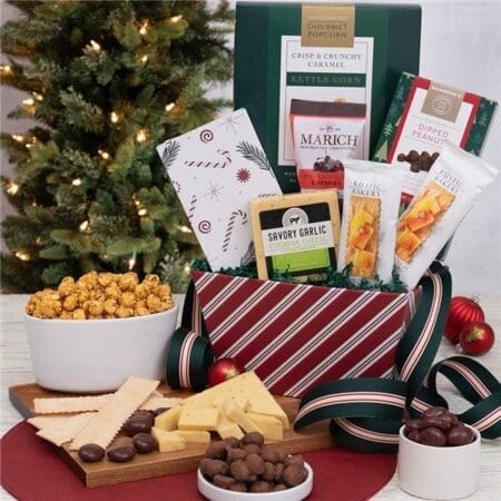 Crackers and Cheese Holiday Gift Basket