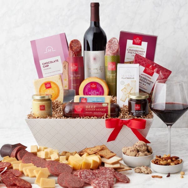 Deluxe Charcuterie & Wine Gift Basket | Hickory Farms