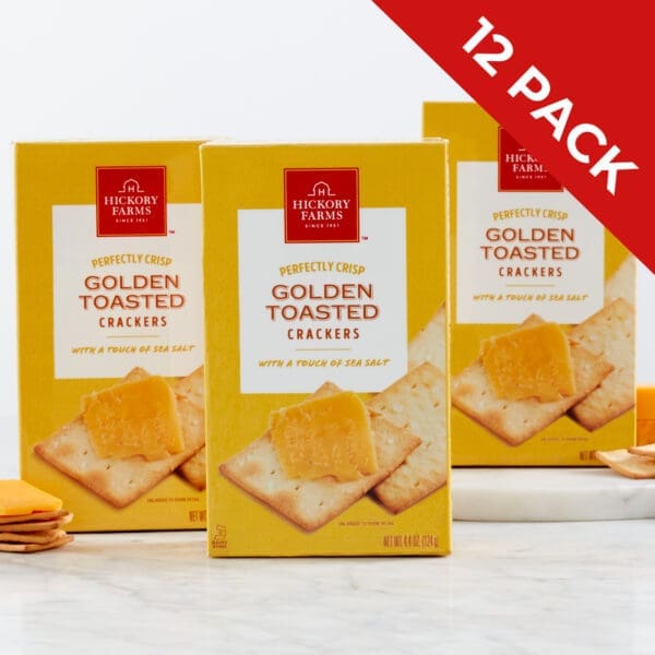Golden Toasted Crackers 12-Pack | Hickory Farms