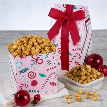 Happy Holidays Caramel Popcorn Gift