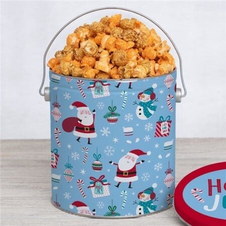 Holly Jolly Mixed Cheesy Cheddar and Caramel Popcorn Gift