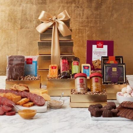 Solid Gold Gift Tower | Hickory Farms