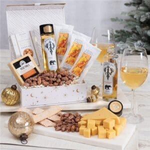 White Wine Cheese and Cracker Gift Box