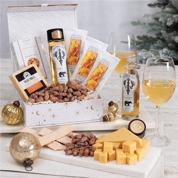White Wine Cheese and Cracker Gift Box