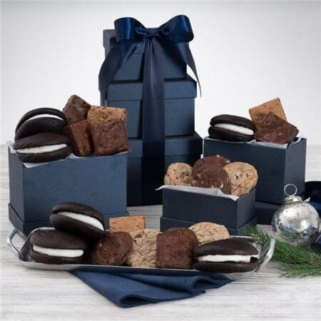 Winter Mix Baked Goods Gift Tower
