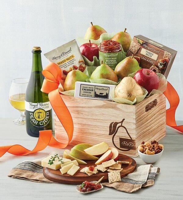 Deluxe Harry & David® Gift Basket With Royal Riviera™ Pear Cider, Gifts