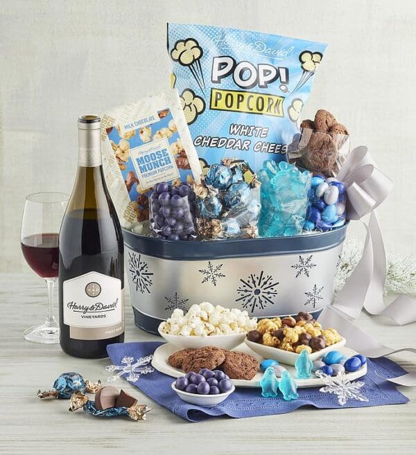 Festive Gift Basket With Wine, Assorted Foods, Gifts by Harry & David