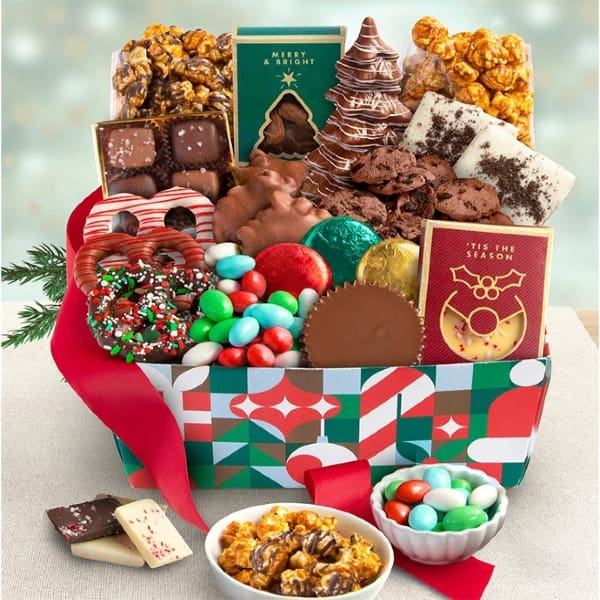 Merry & Bright Chocolate Covered Oreos Holiday Bliss Gift Basket