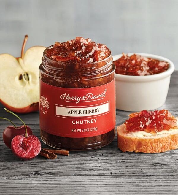 Apple Cherry Chutney, Pepper Relish Savory Spreads, Mixs by Harry & David