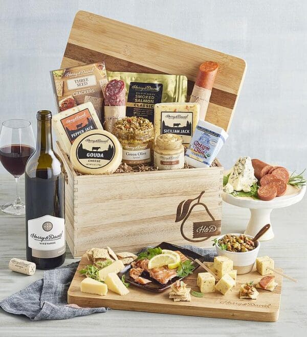 Artisan Meat And Cheese Gift With Wine, Gifts by Harry & David
