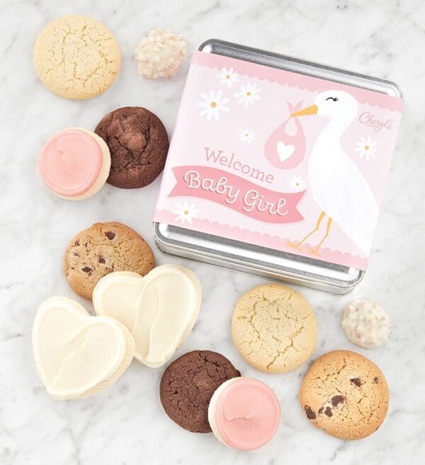 Baby Girl Treats Gift Tin by Cheryl's Cookies