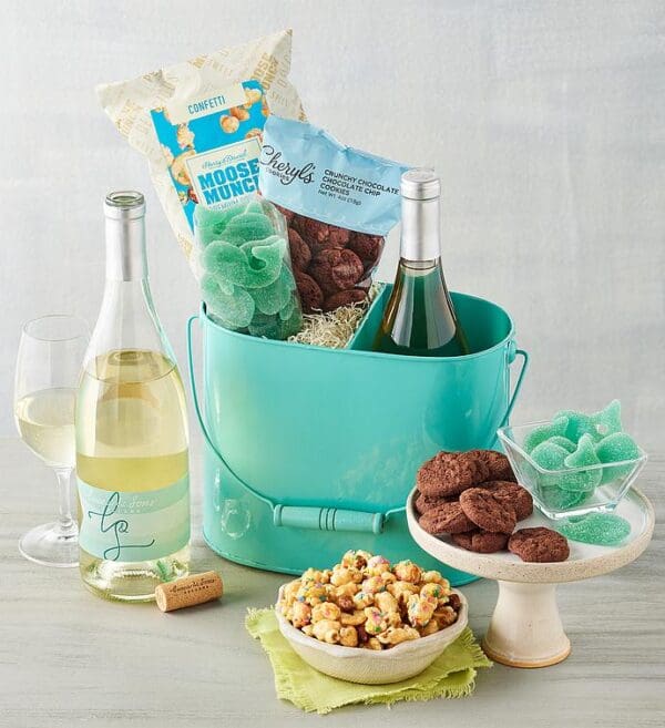 Blue Skies Ahead Treats With Wine, Gifts by Harry & David
