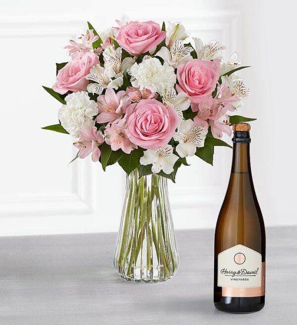 Cherished Blooms Bouquet And Sparkling Rosé, Mixed Bouquets, Flowers by Harry & David