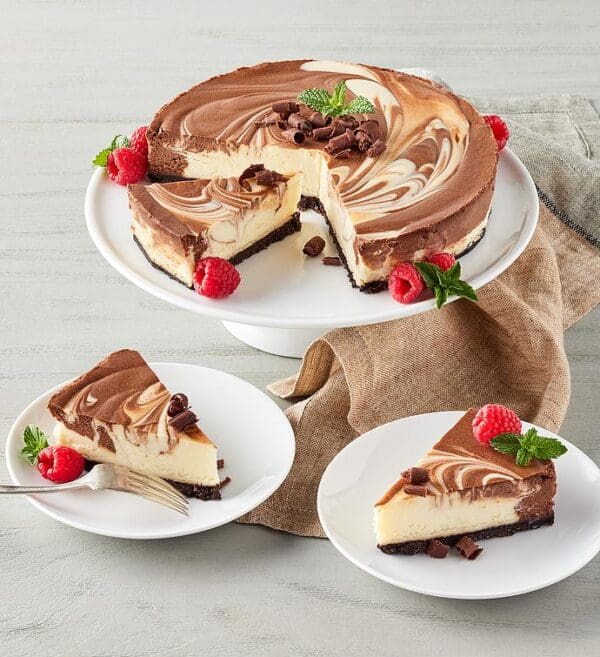 Chocolate Swirl Cheesecake, Cakes by Harry & David