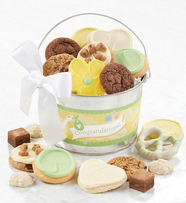 Congratulations Baby Treats Gift Pail by Cheryl's Cookies
