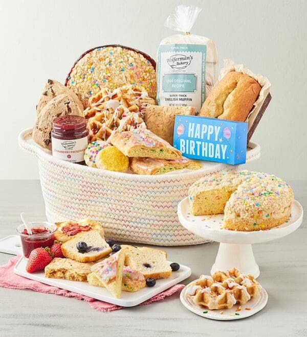 Deluxe Birthday Gift Basket Size Deluxe by Wolfermans
