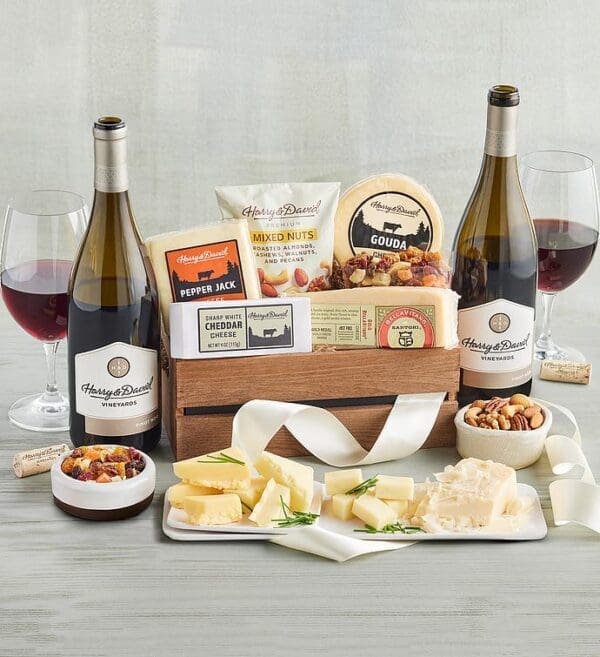 Deluxe Cheese Crate With Wine, Gifts by Harry & David