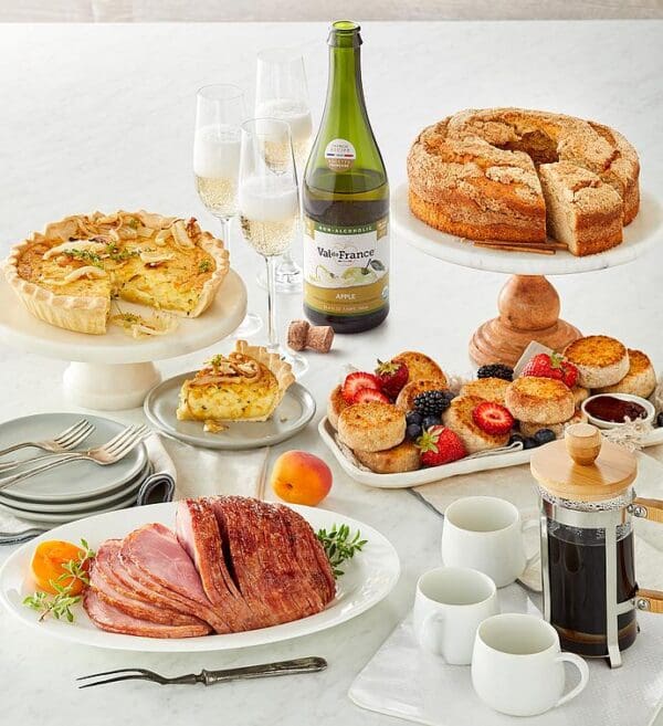 Deluxe Ham Brunch Banquet with Sparkling Cider, Gourmet Food & Pantry by Wolfermans