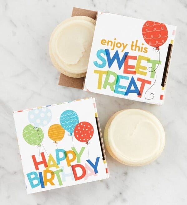 Gluten Free Happy Birthday Cookie Card by Cheryl's Cookies