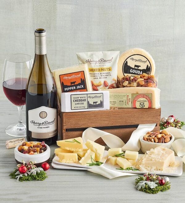 Gourmet Cheese Gift With Wine, Gifts by Harry & David
