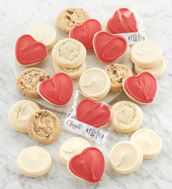Happy Valentines Day Cookie Bow Box by Cheryl's Cookies