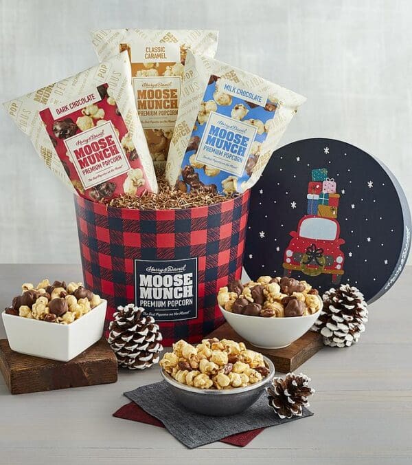 Moose Munch® Premium Popcorn Holiday Drum, Gifts by Harry & David