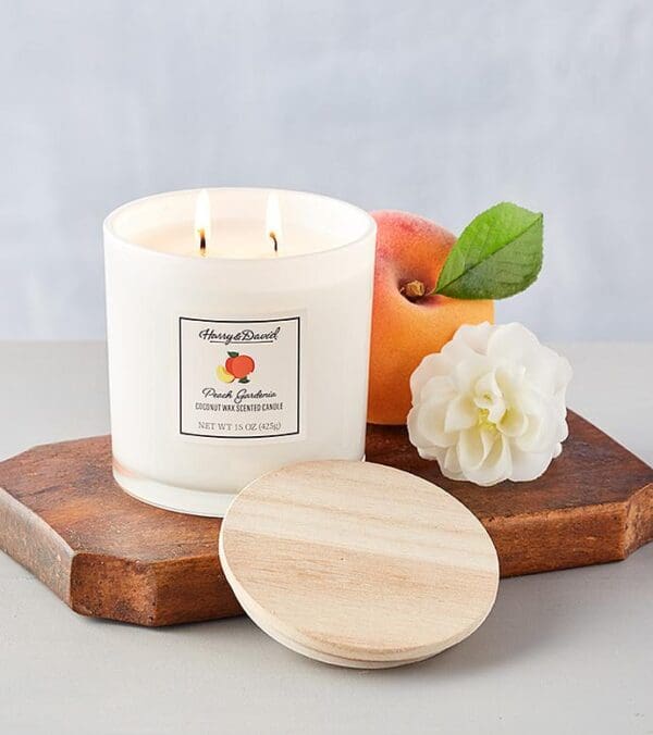 Peach Gardenia Candle, Lighting Candles by Harry & David