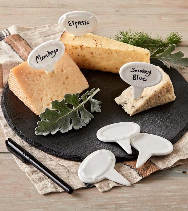 Slate Serving Board With Cheese Markers, Kitchen Serving Ware, Serveware by Harry & David