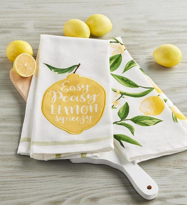 Spring Lemon Kitchen Towels Set Of 2 by Harry & David