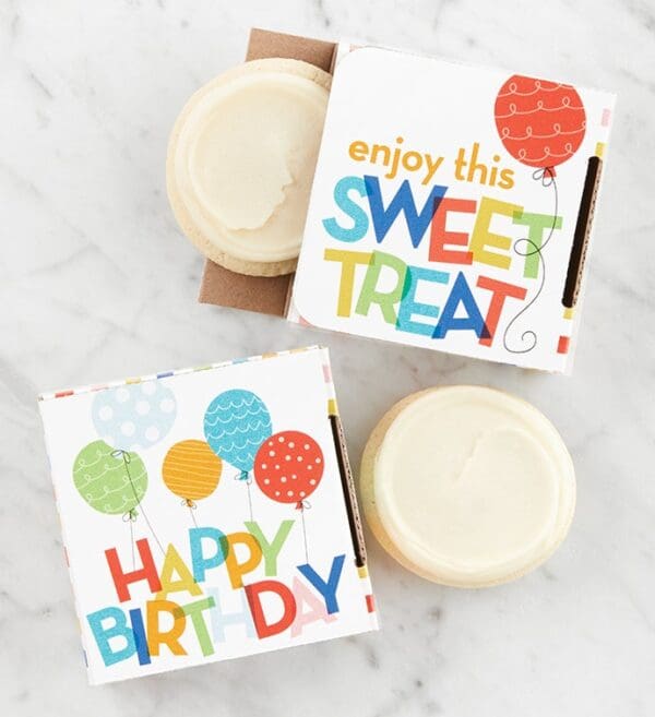 Sugar Free Happy Birthday Cookie Card by Cheryl's Cookies