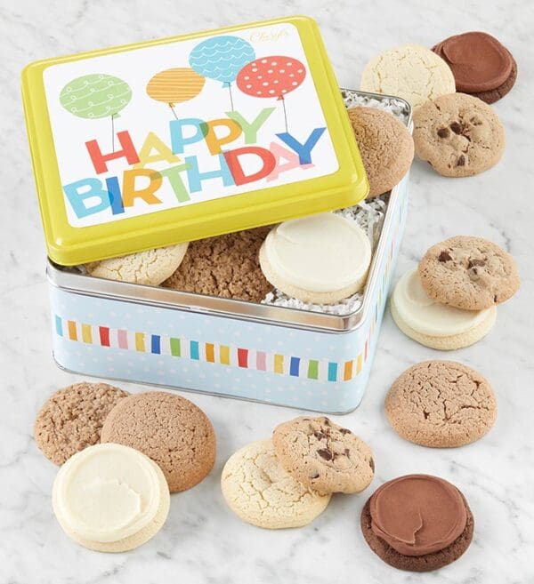 Sugar Free Musical Birthday Gift Tin by Cheryl's Cookies